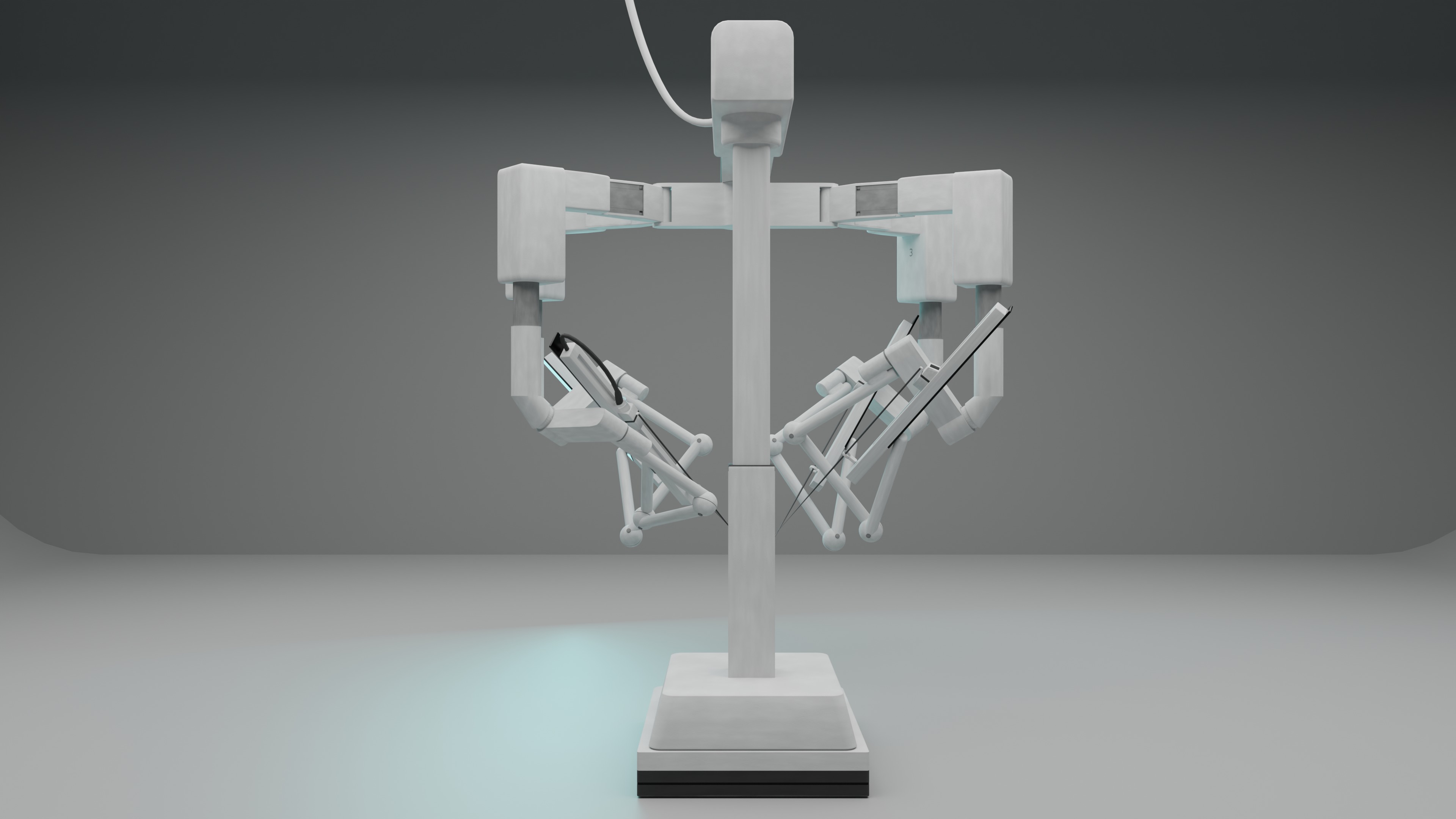 Surgical Robotic Arm Low-poly 3D model_5