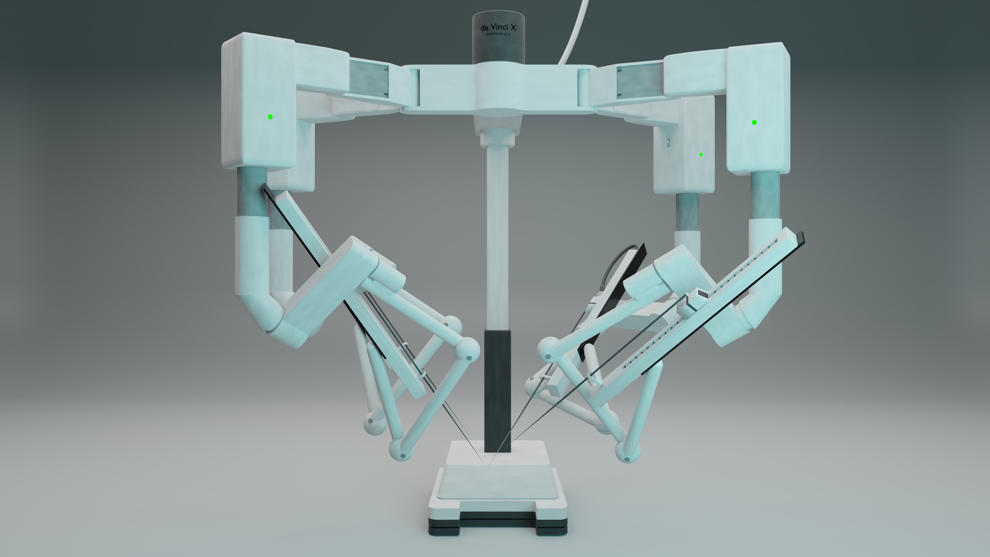 Surgical Robotic Arm Low-poly 3D model_3