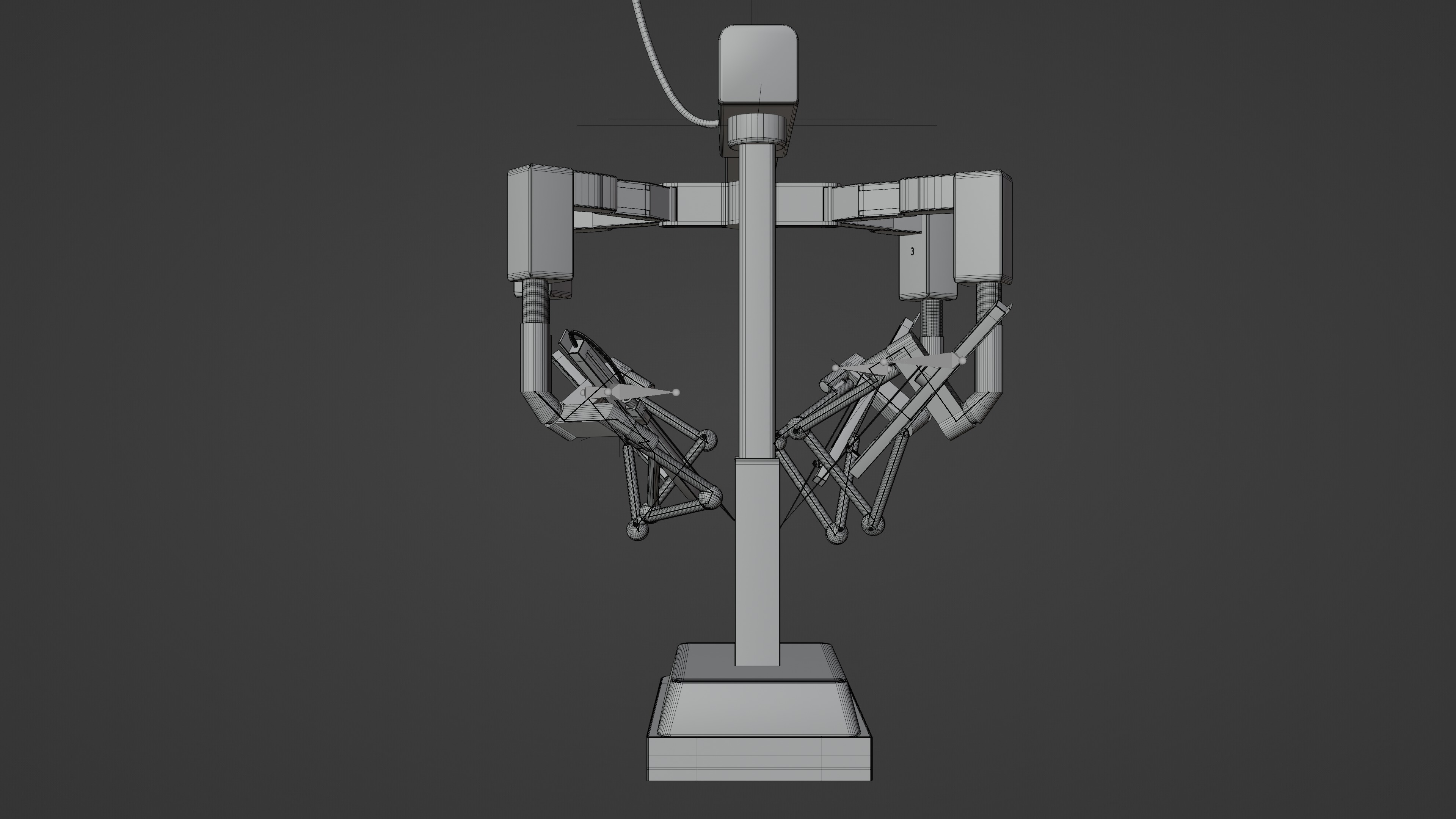Surgical Robotic Arm Low-poly 3D model_10