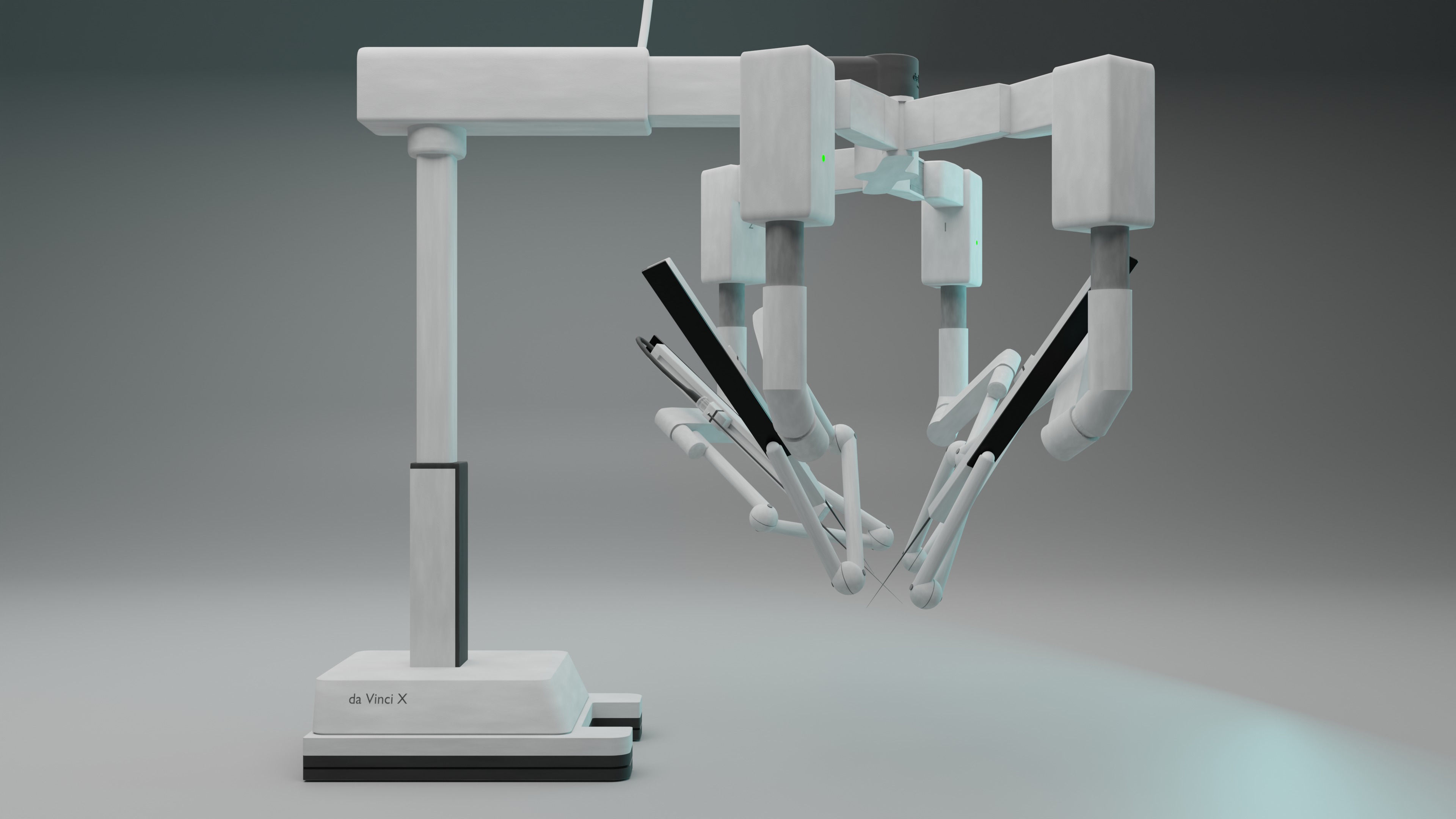 Surgical Robotic Arm Low-poly 3D model_6