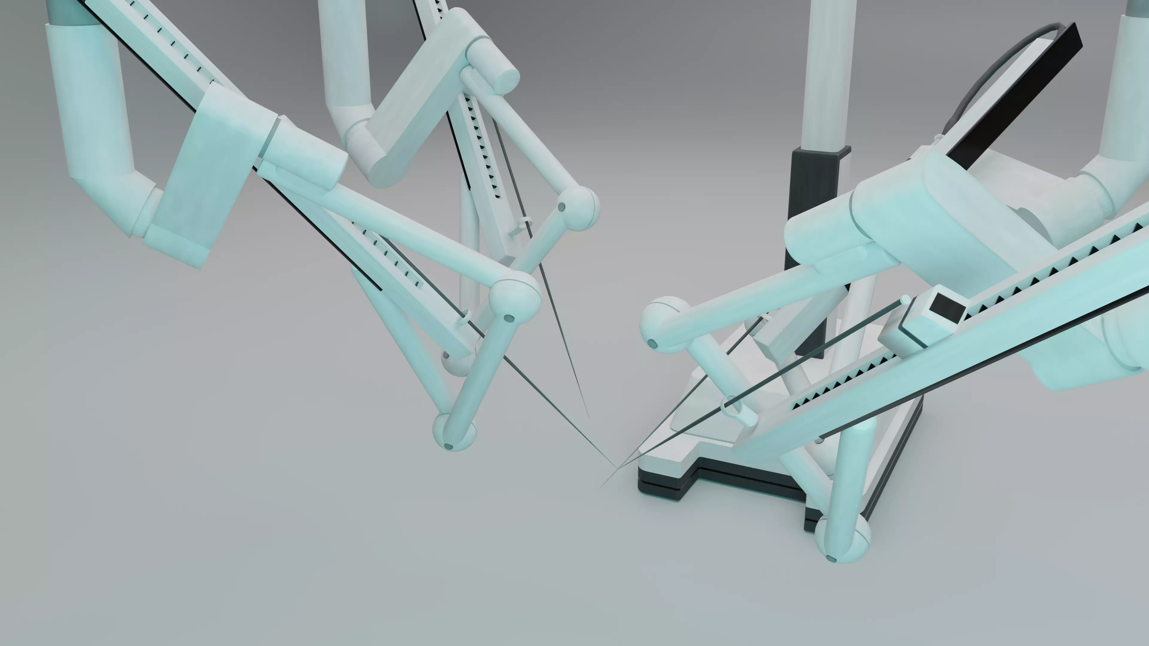 Surgical Robotic Arm Low-poly 3D model_0