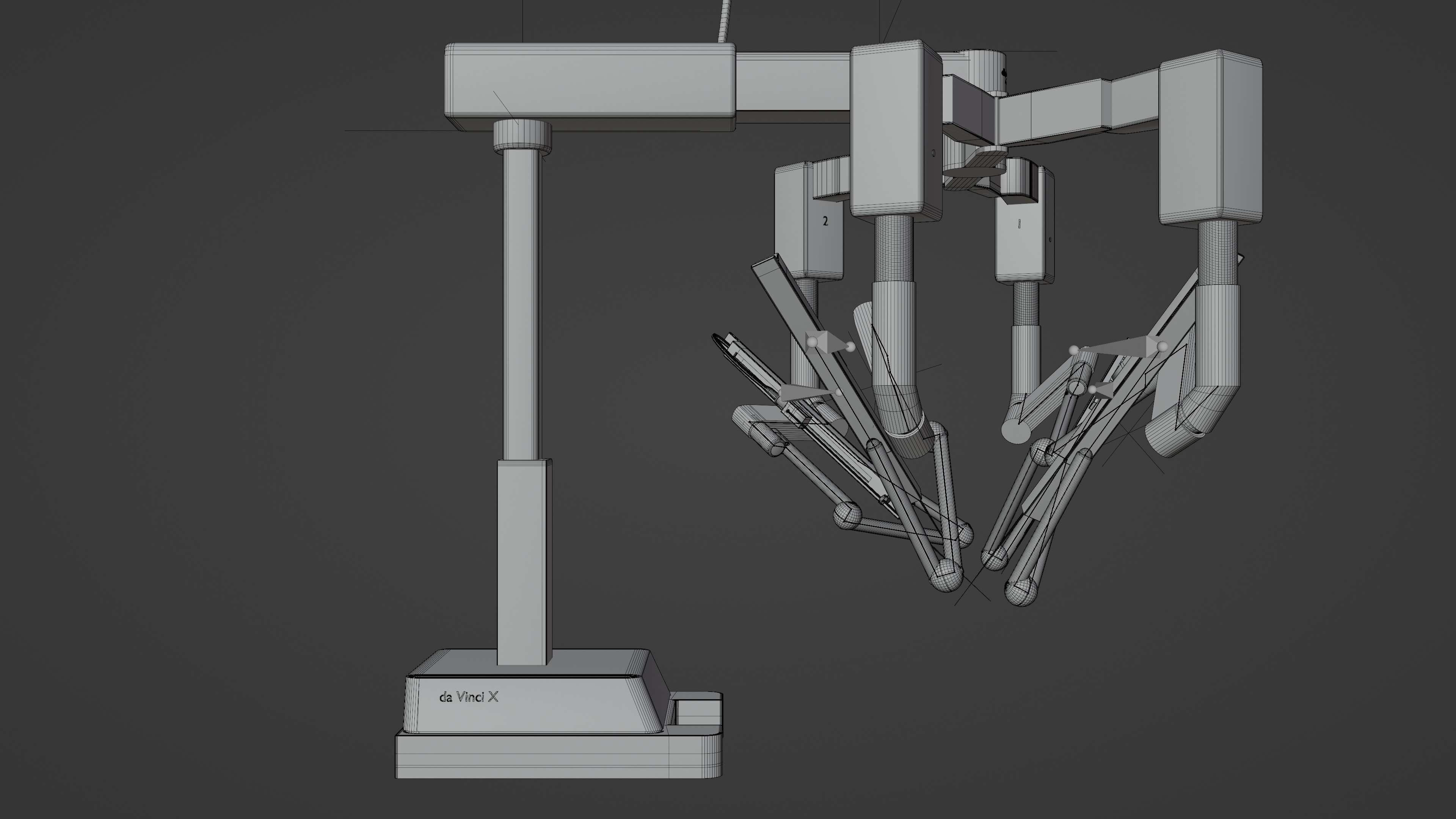 Surgical Robotic Arm Low-poly 3D model_11