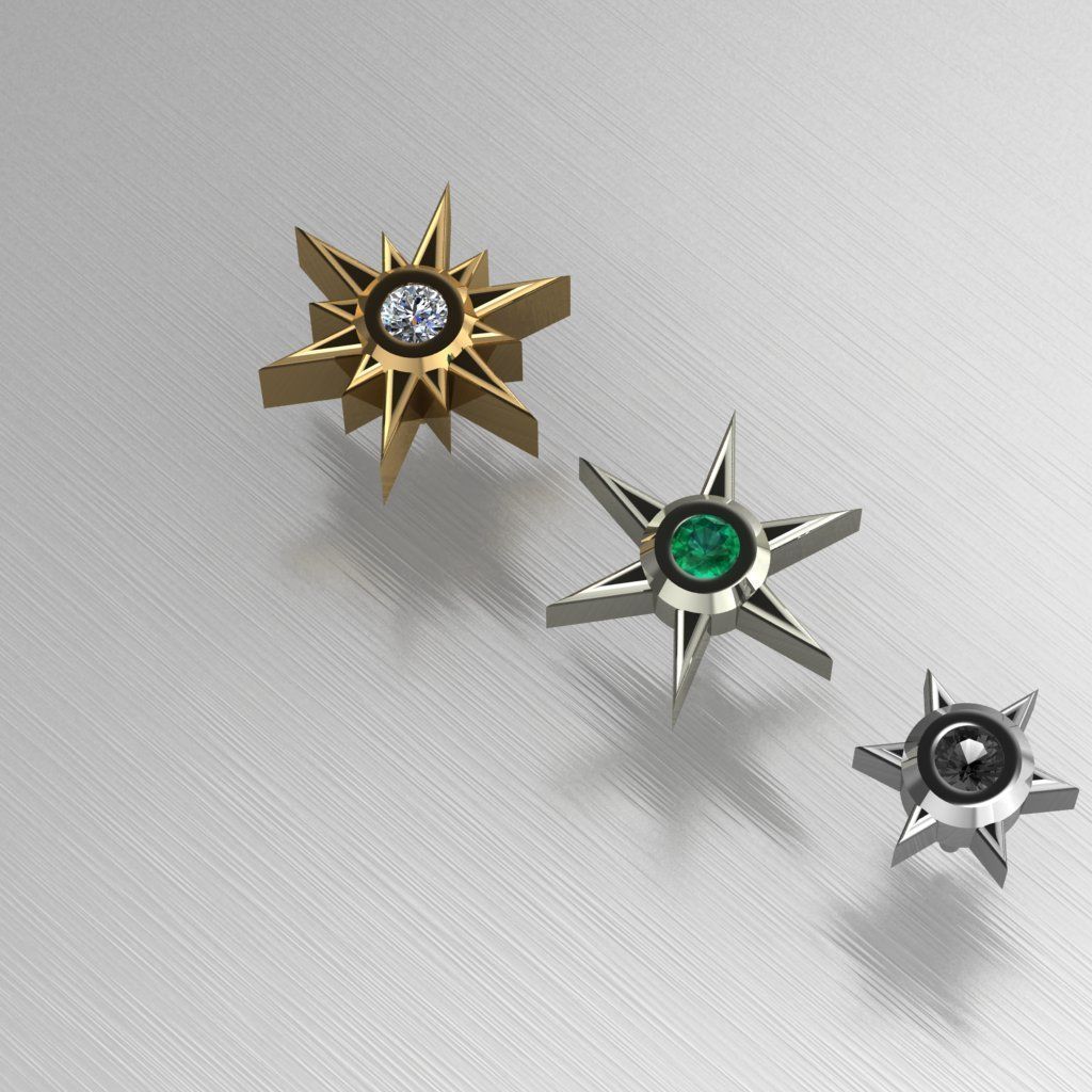 elegant earrings Free 3D print model_3