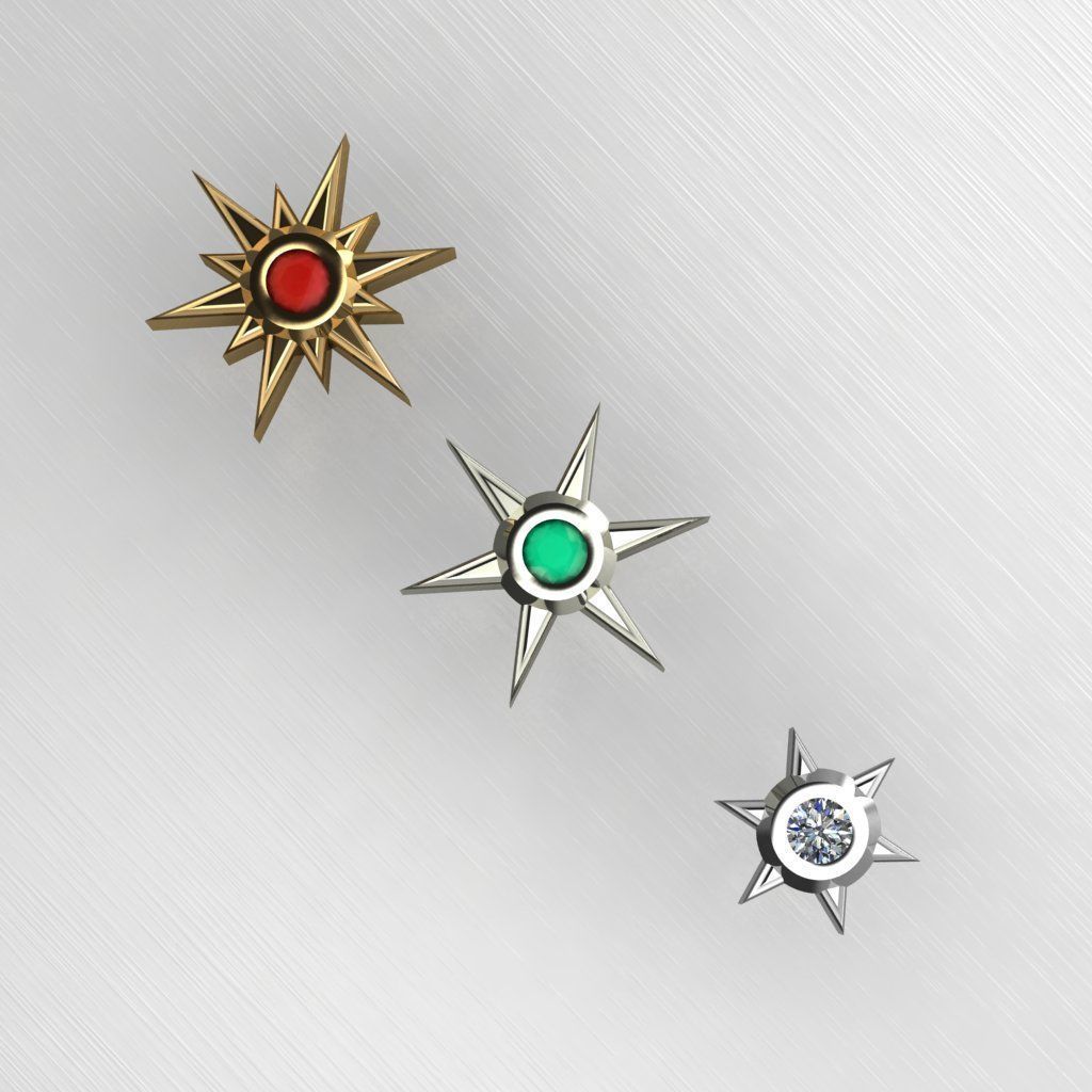 elegant earrings Free 3D print model_1