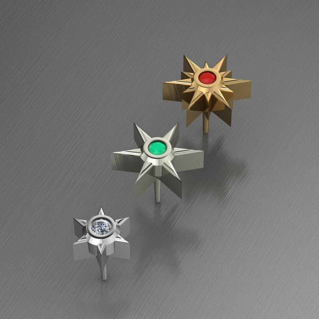 elegant earrings Free 3D print model_2