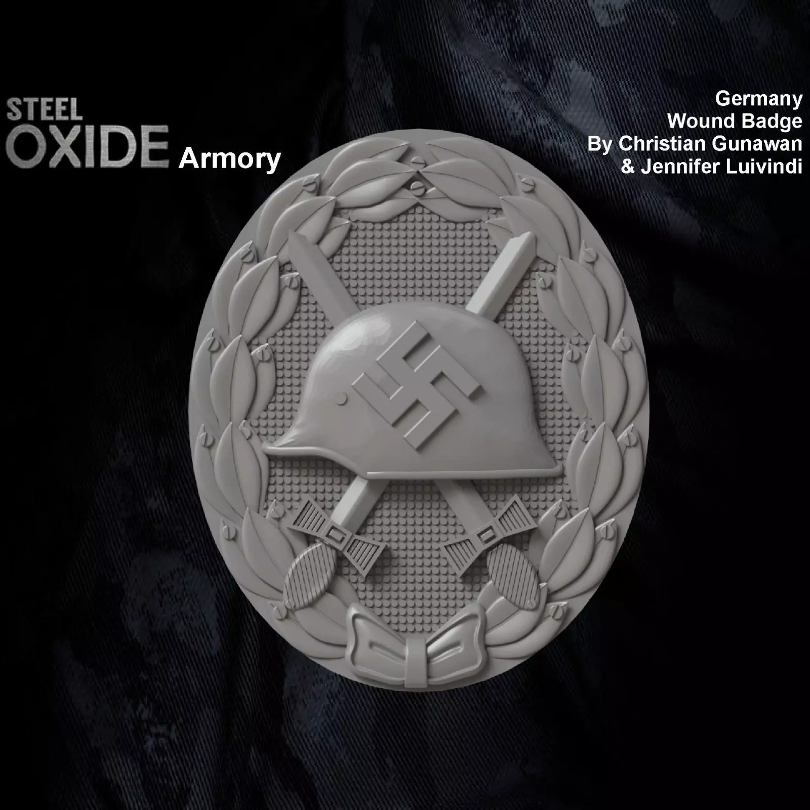 WWII German Wound badge 3D print model_0