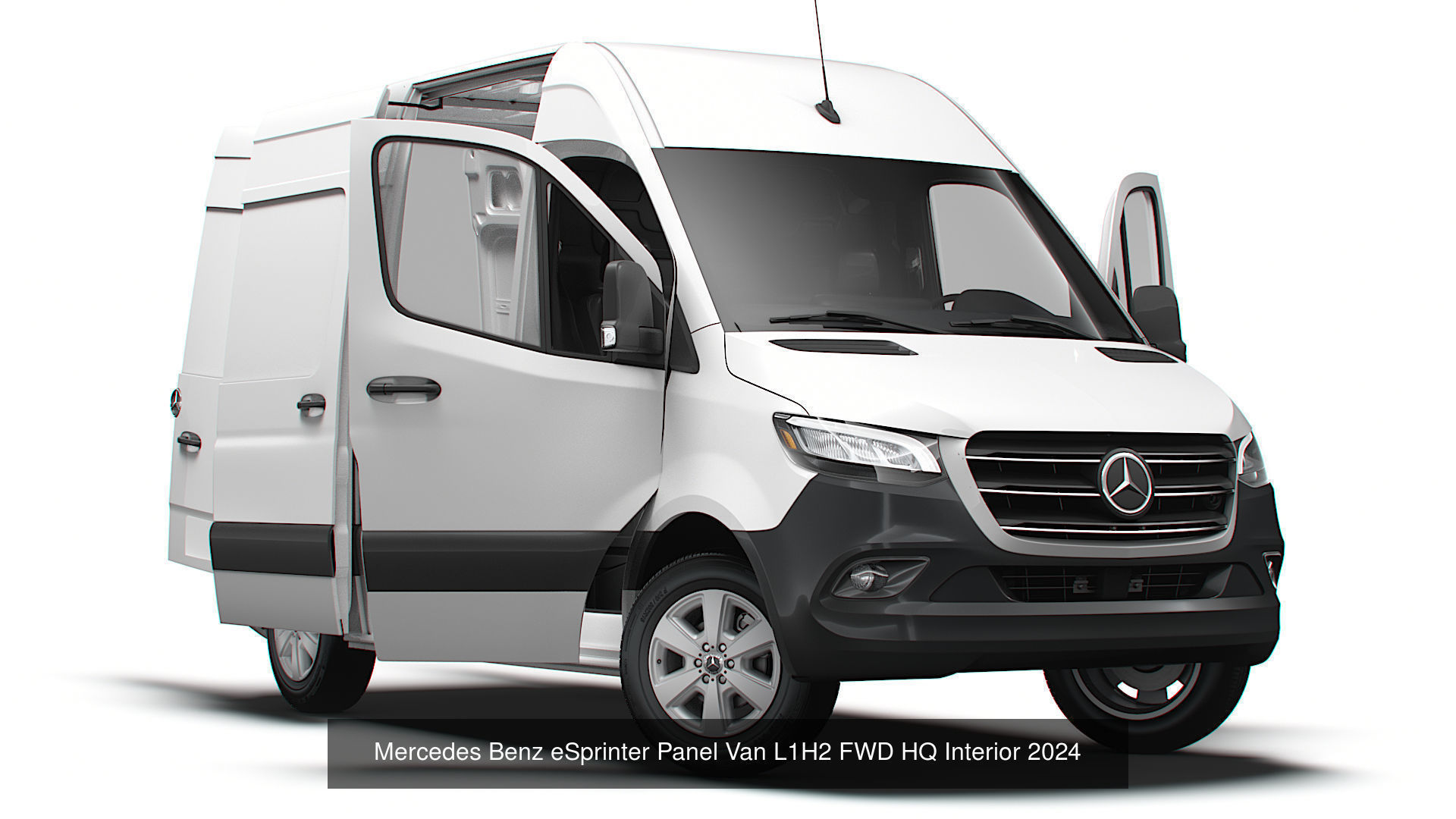 Mercedes eSprinter Panel Van HQ Interior 2025 3D Model Collection_2