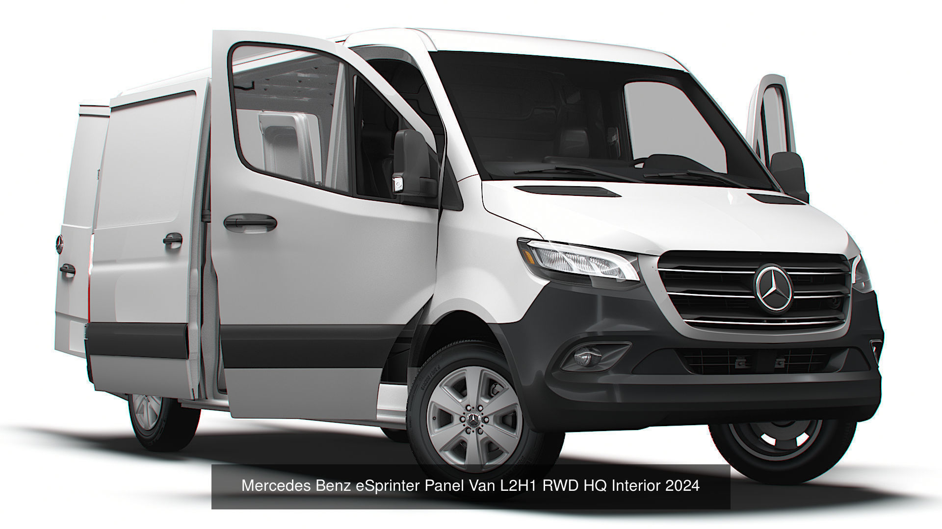 Mercedes eSprinter Panel Van HQ Interior 2025 3D Model Collection_4