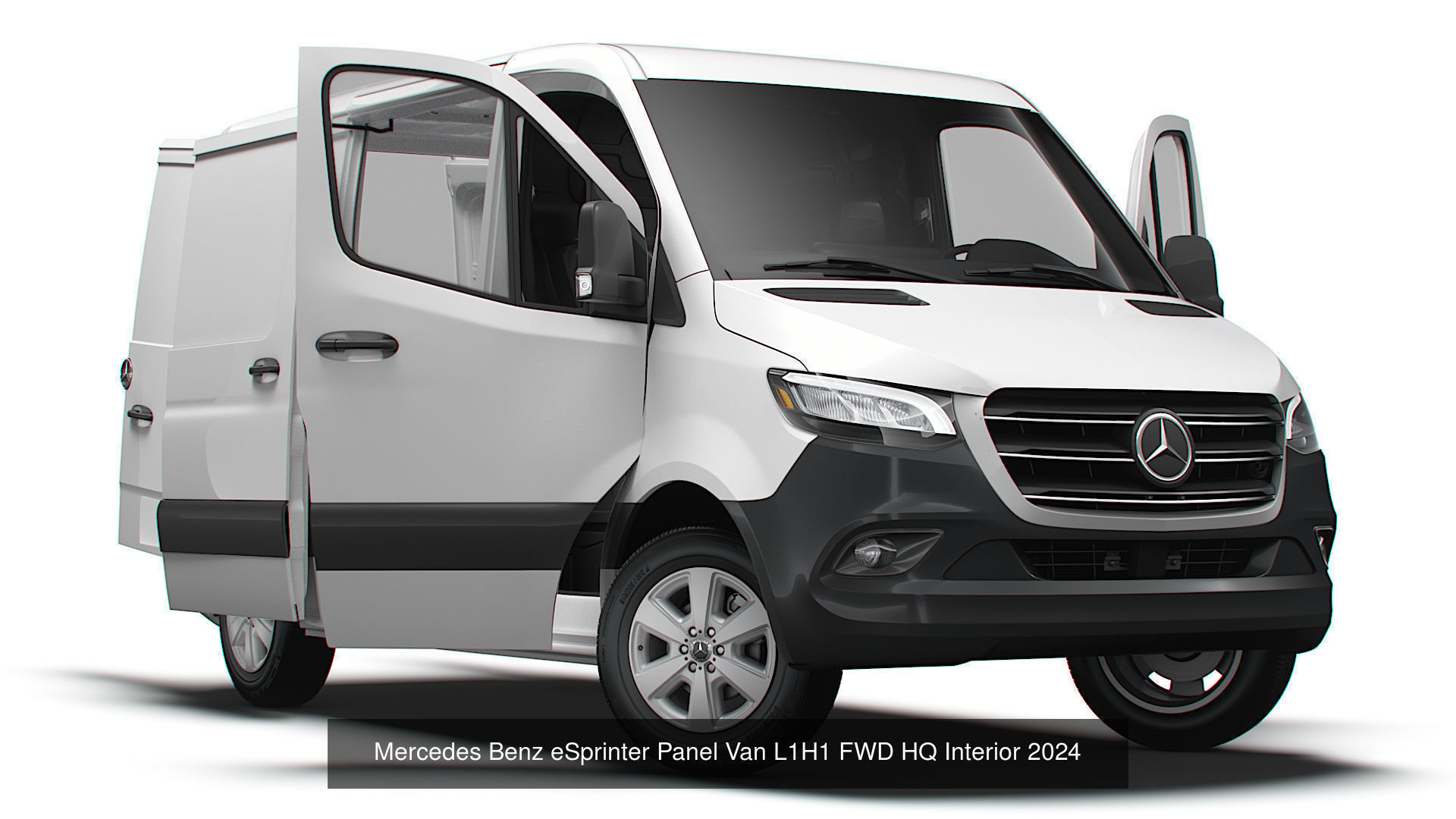 Mercedes eSprinter Panel Van HQ Interior 2025 3D Model Collection_1