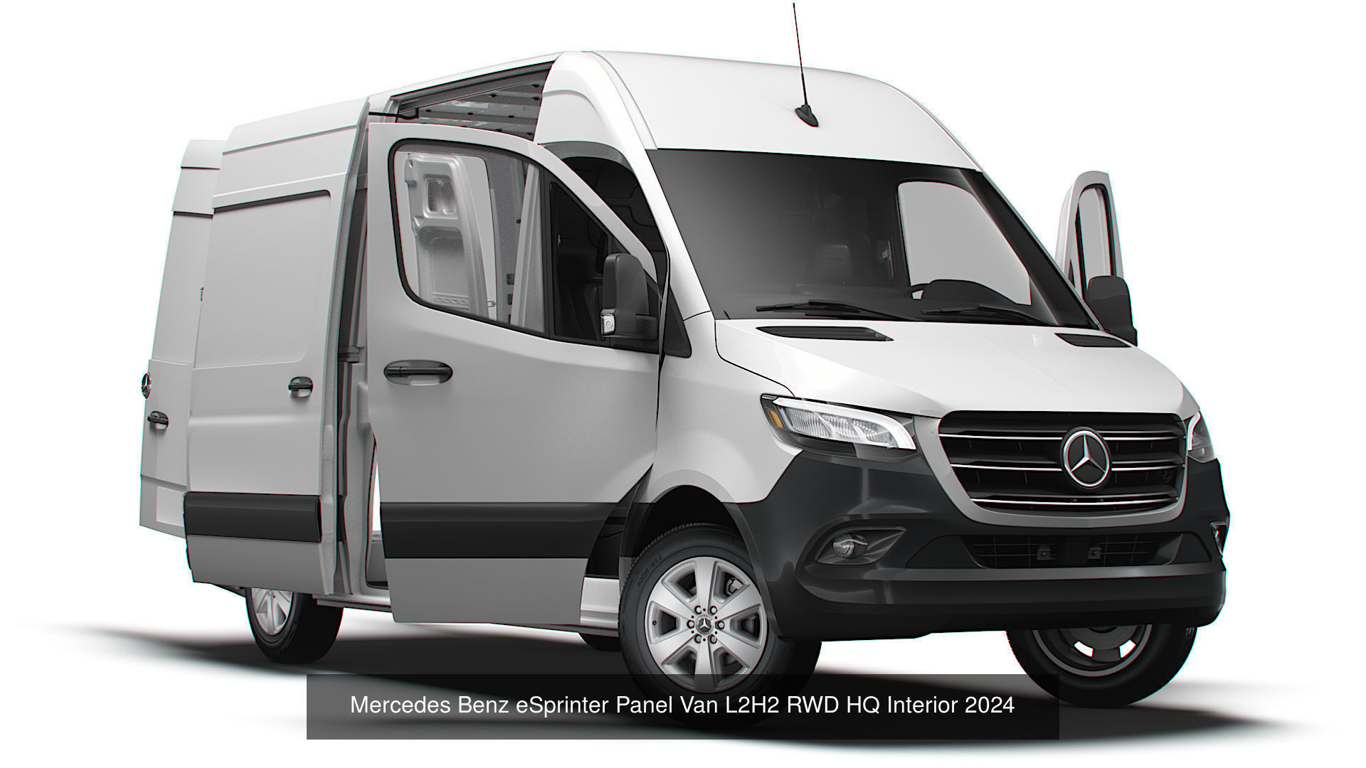 Mercedes eSprinter Panel Van HQ Interior 2025 3D Model Collection_6