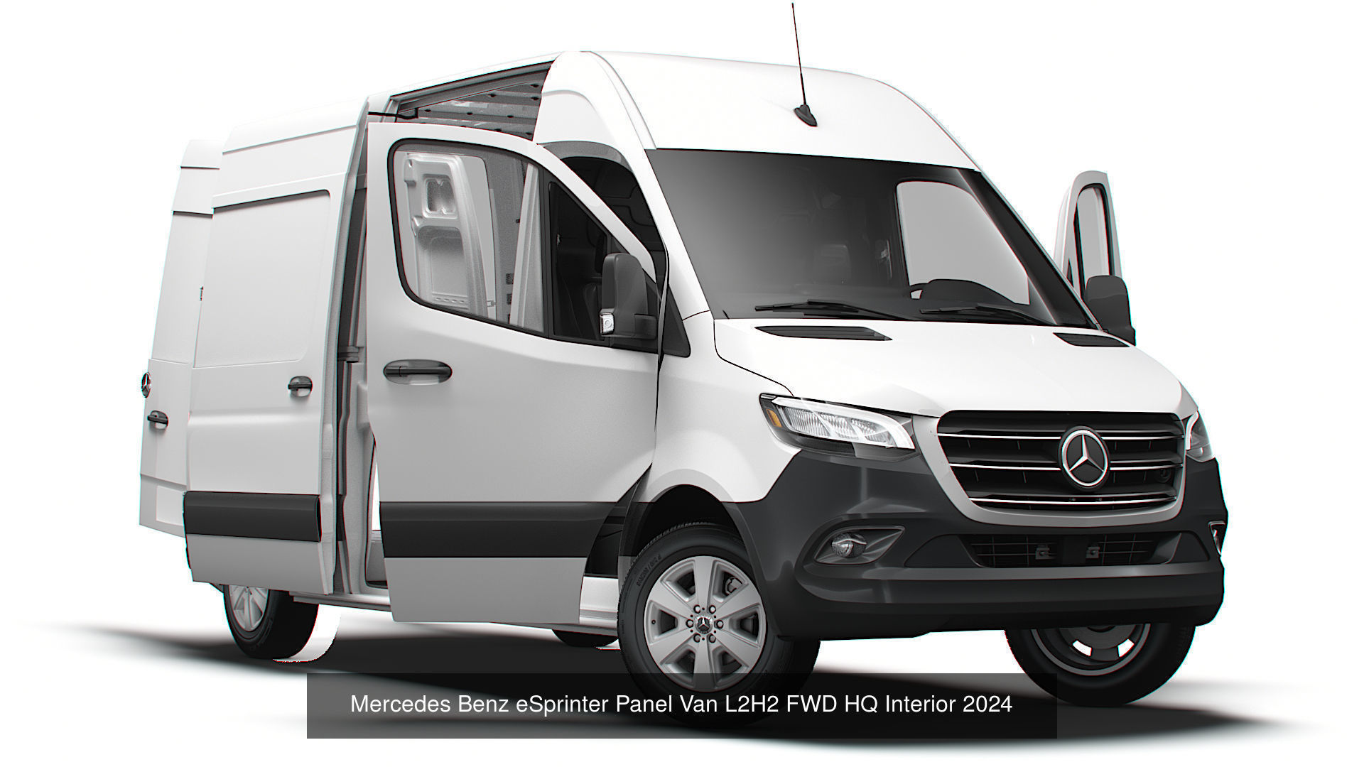 Mercedes eSprinter Panel Van HQ Interior 2025 3D Model Collection_5