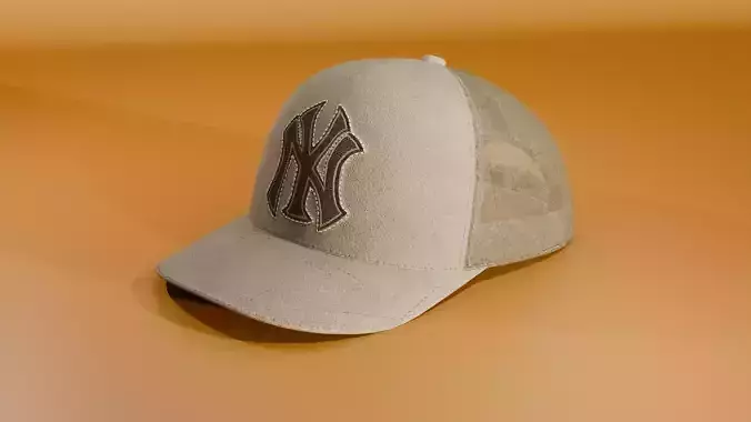 Realistic Baseball Cap - Game Ready PBR 3D Model - Low Poly