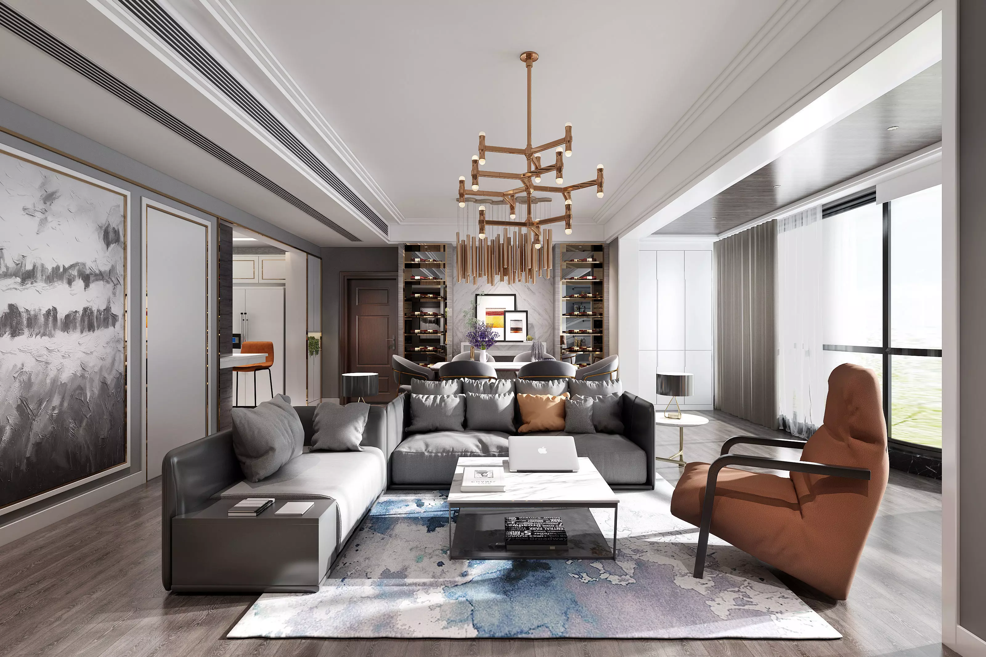 Modern apartment interior 3D model