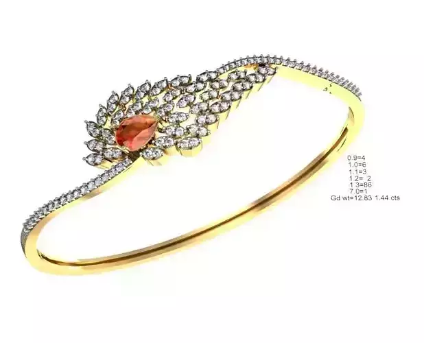 75 Women Bracelets Render STL Detail Bulk Collection