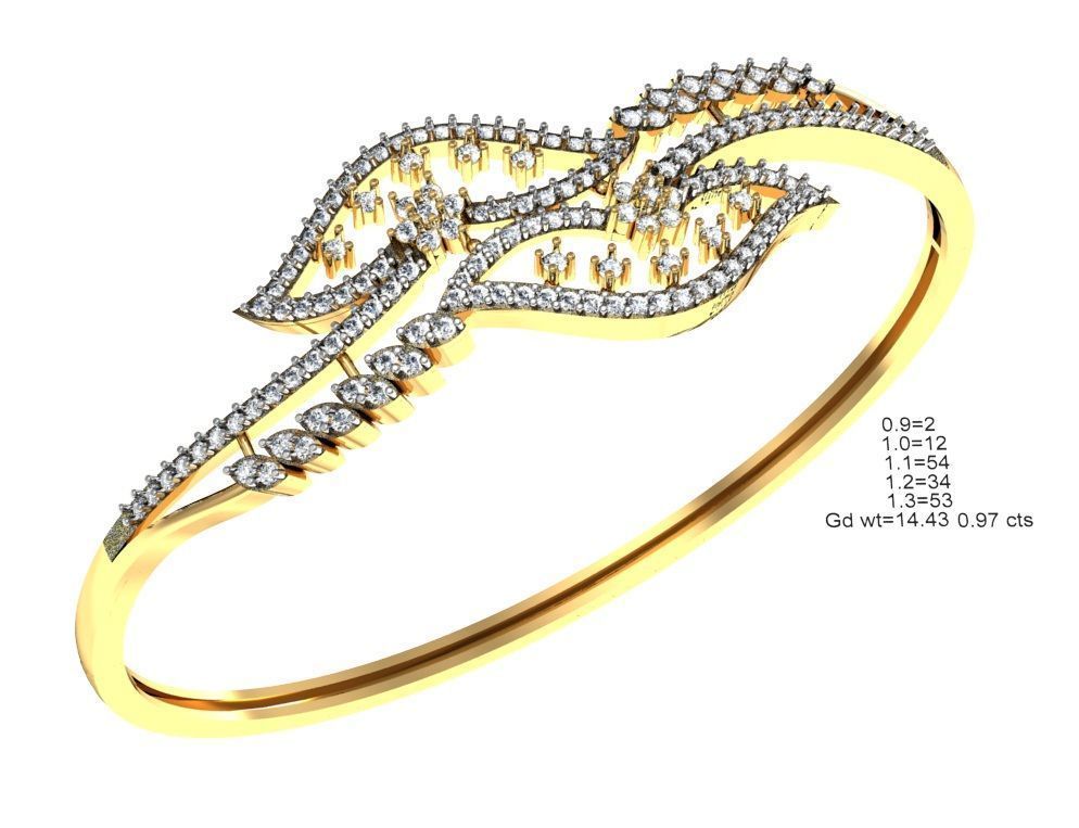 75 Women Bracelets Render STL Detail Bulk Collection 3D print model_75
