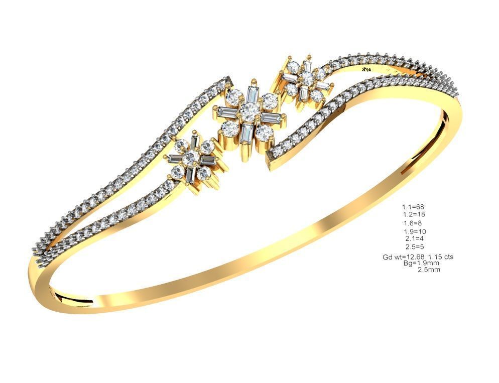 75 Women Bracelets Render STL Detail Bulk Collection 3D print model_61