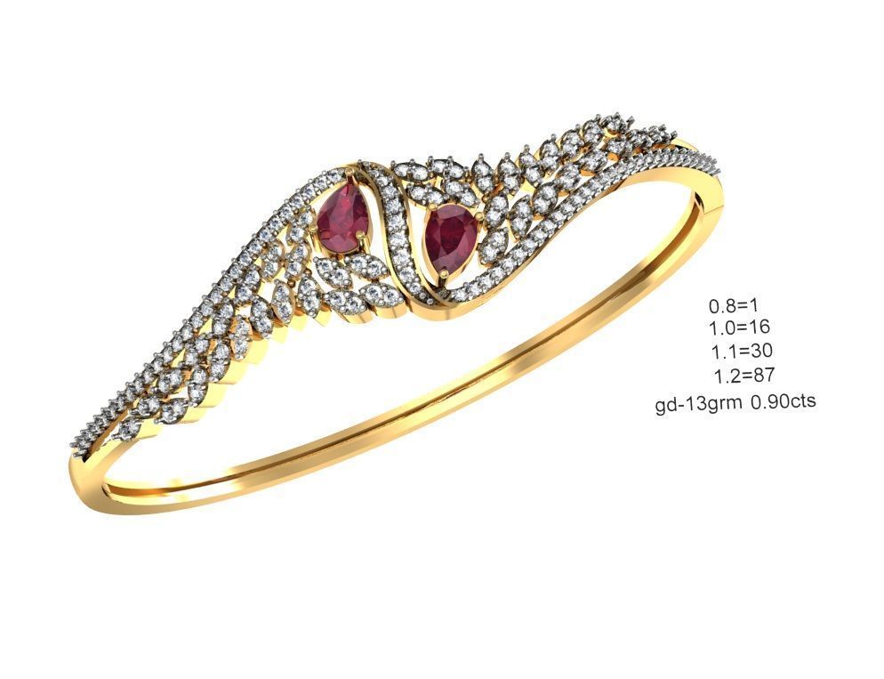 75 Women Bracelets Render STL Detail Bulk Collection 3D print model_70