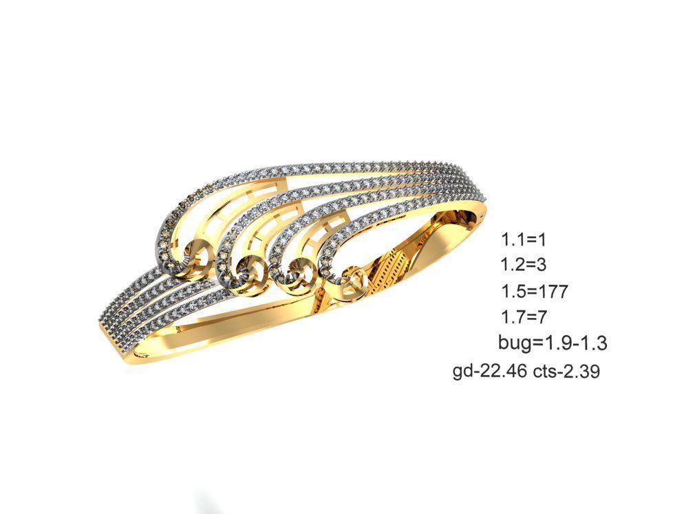 75 Women Bracelets Render STL Detail Bulk Collection 3D print model_38