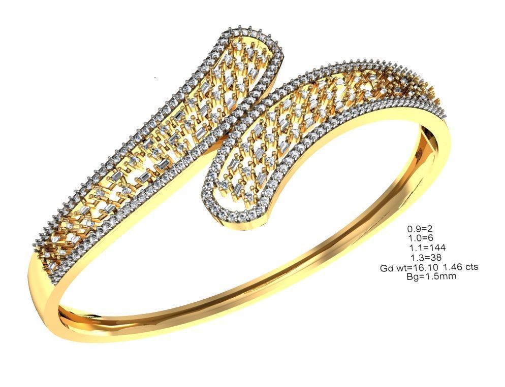 75 Women Bracelets Render STL Detail Bulk Collection 3D print model_76