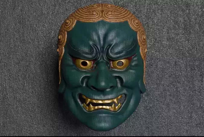 Fudo Mask Japanese Theater  Noh 3D model  3D model