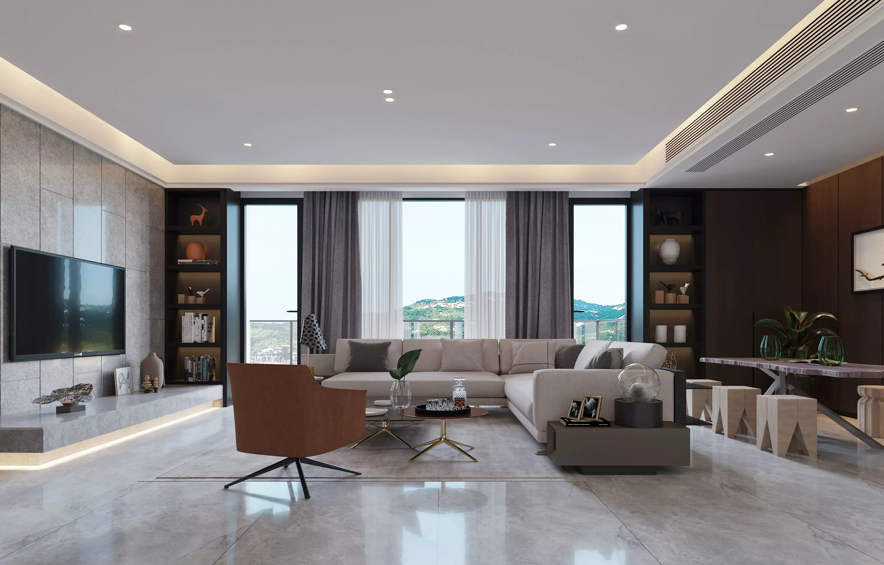Modern apartment interior 3D model