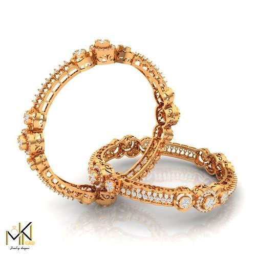 Diamond BANGLE Design 3D print model