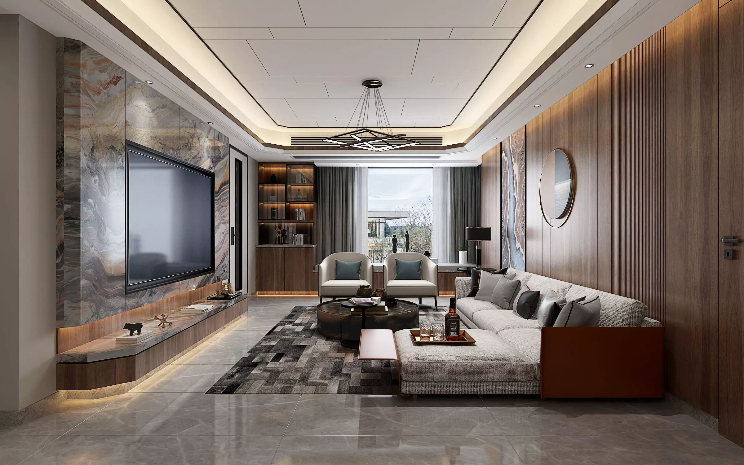 Modern apartment interior 3D model
