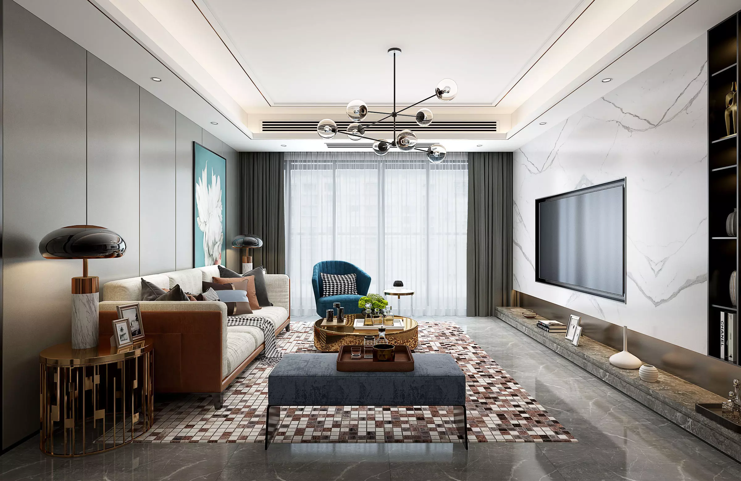 Modern apartment interior 3D model