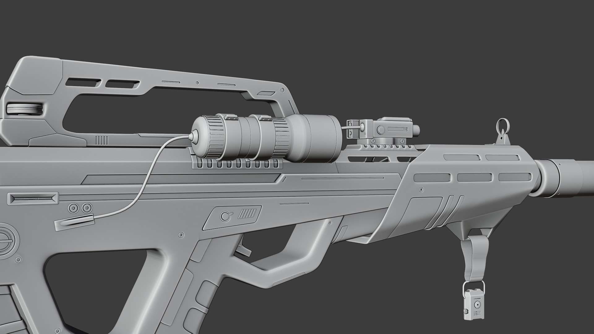 Futuristic Rifle 3d Model 3D model | CGTrader