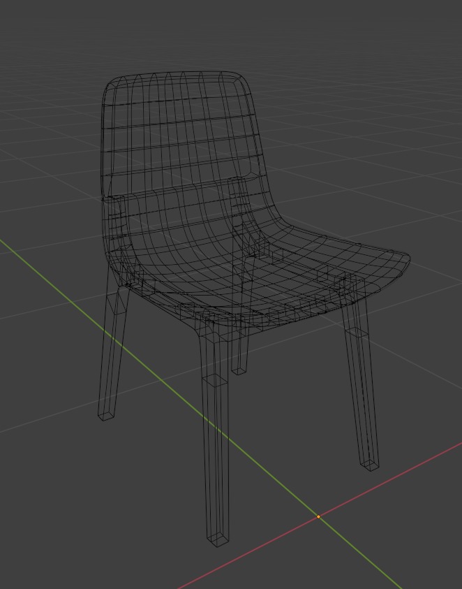 Chair Low-poly 3D model_1