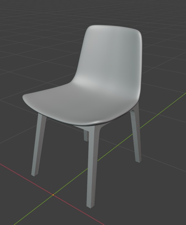 Chair Low-poly 3D model_2