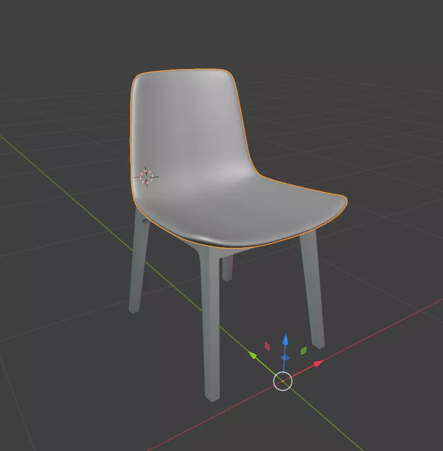 Chair Low-poly 3D model_0