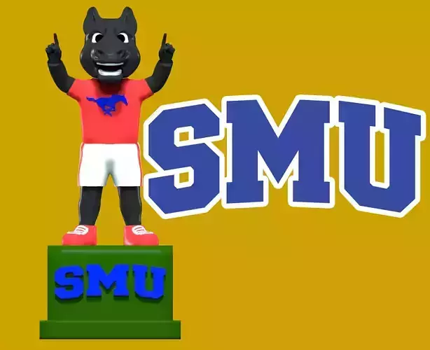 NCAA - Peruna mascot Southern Methodist University - 3d Print