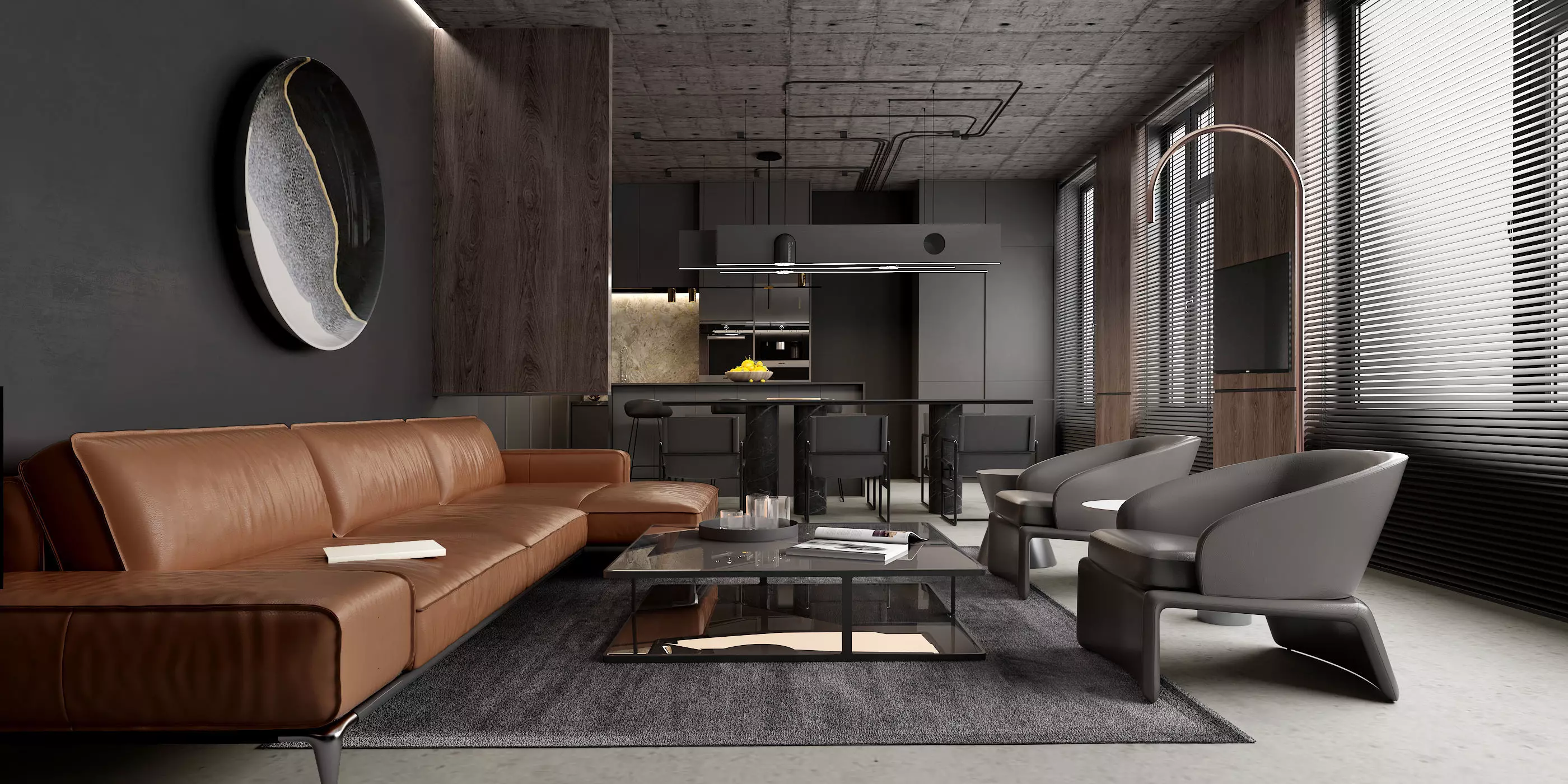 Modern apartment interior 3D model