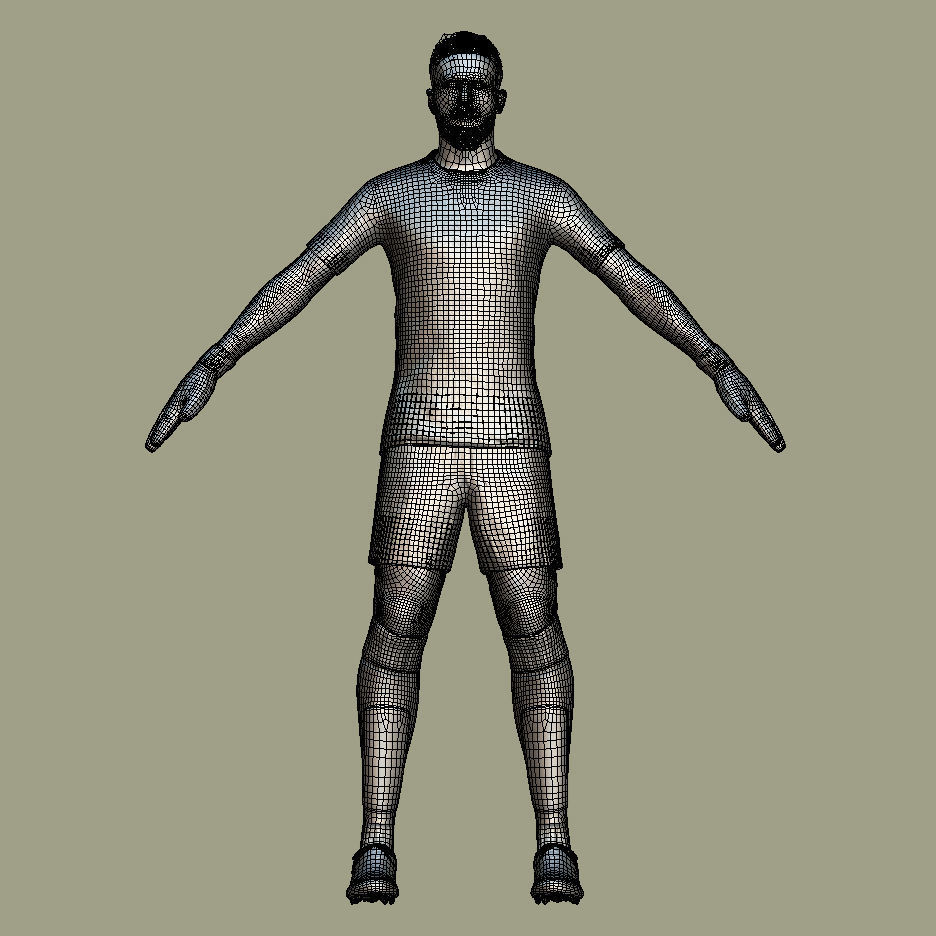 T-Pose Rigged Jan Oblak Atletico Madrid 24-25 3D model_6
