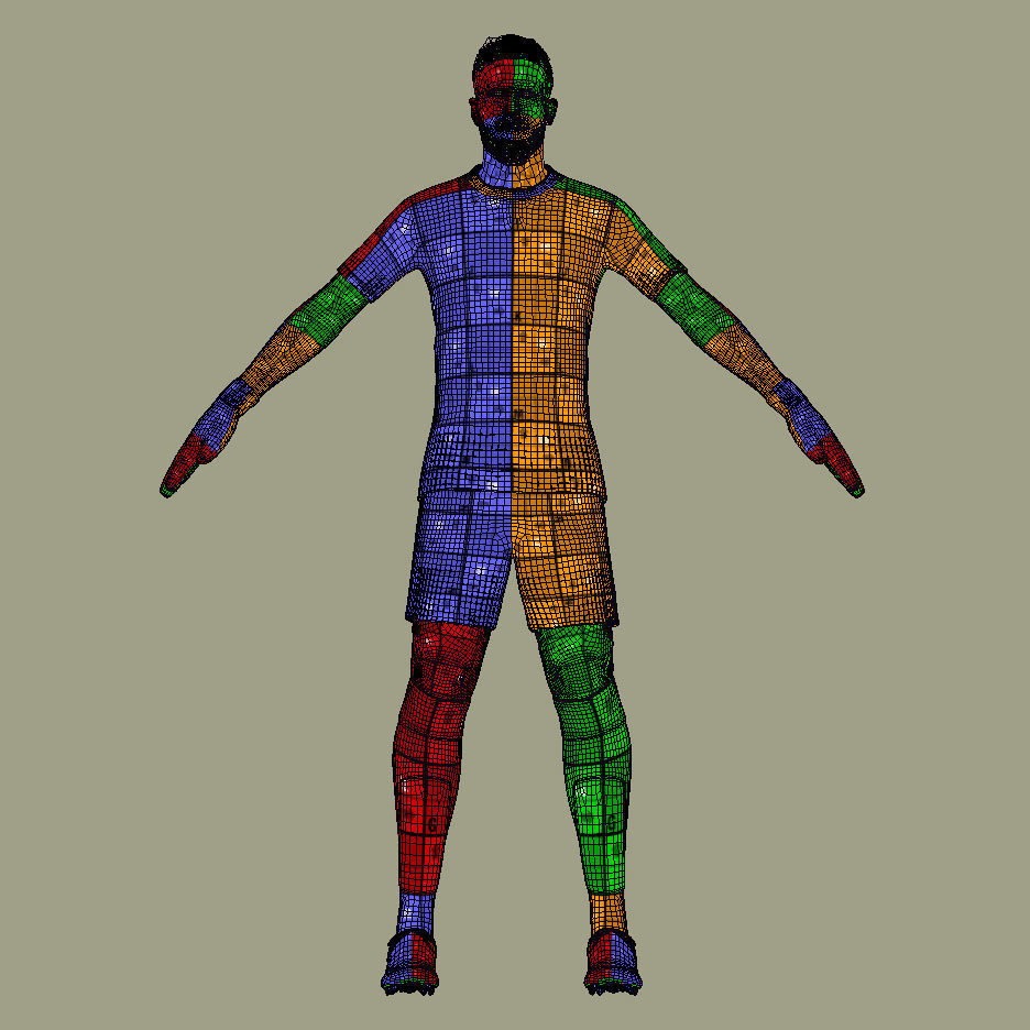 T-Pose Rigged Jan Oblak Atletico Madrid 24-25 3D model_8