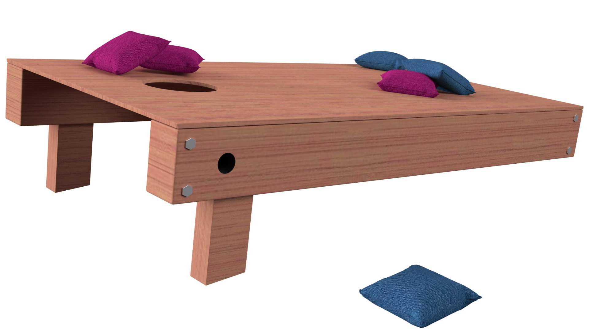 Cornhole Game Set Low-poly 3D model_5