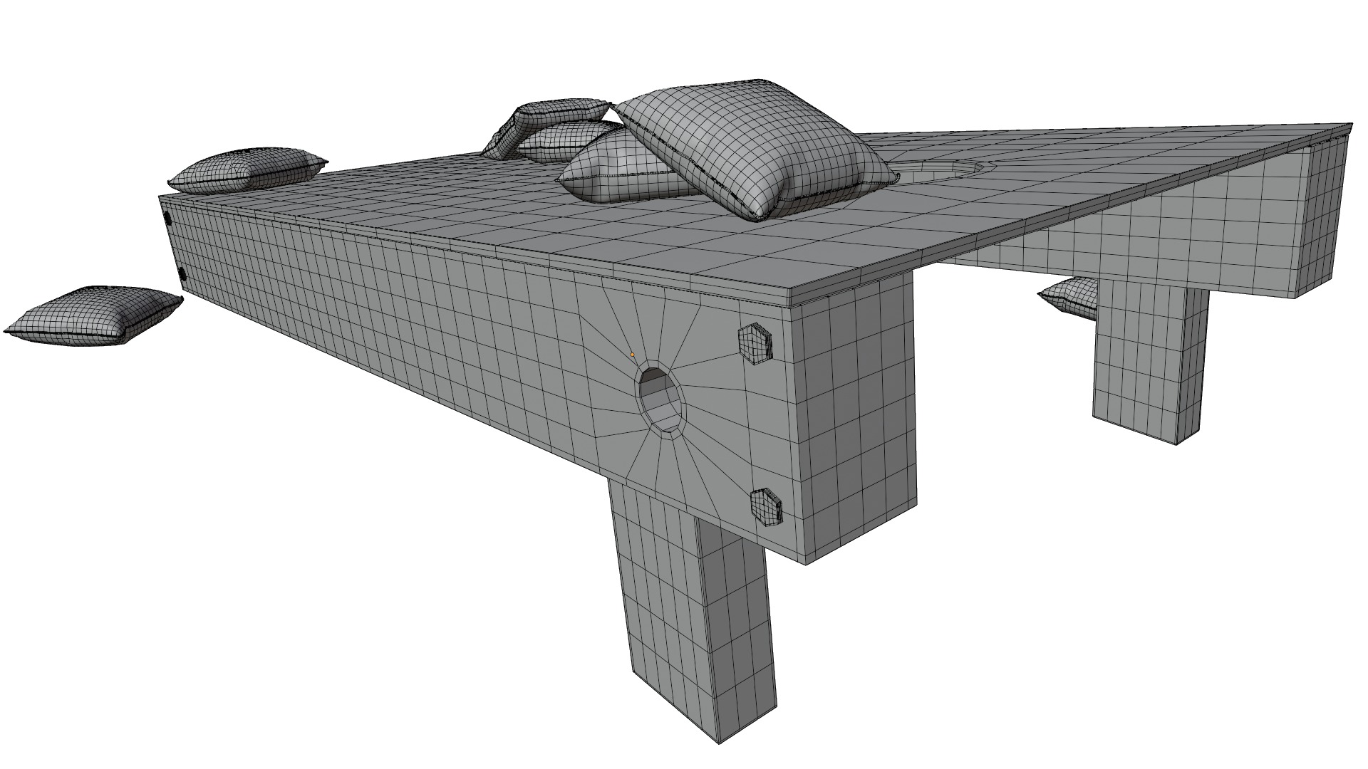 Cornhole Game Set Low-poly 3D model_8