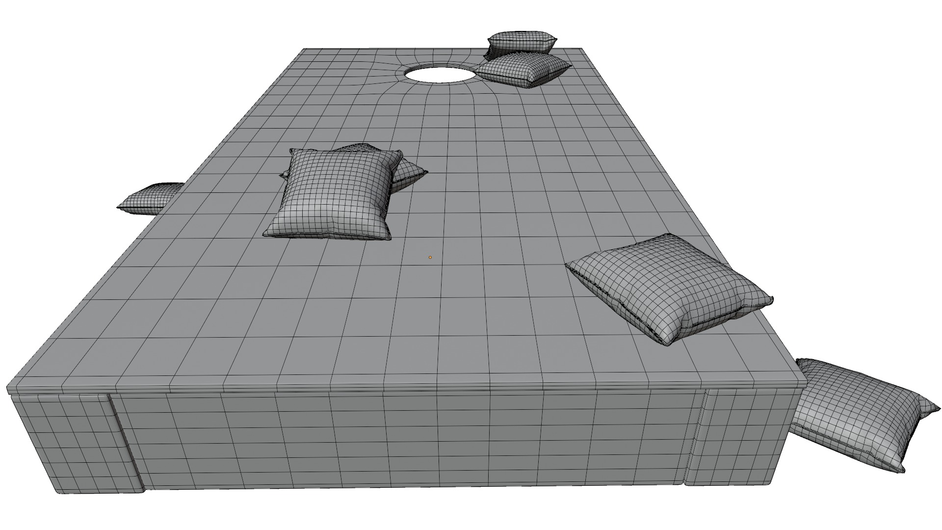 Cornhole Game Set Low-poly 3D model_9