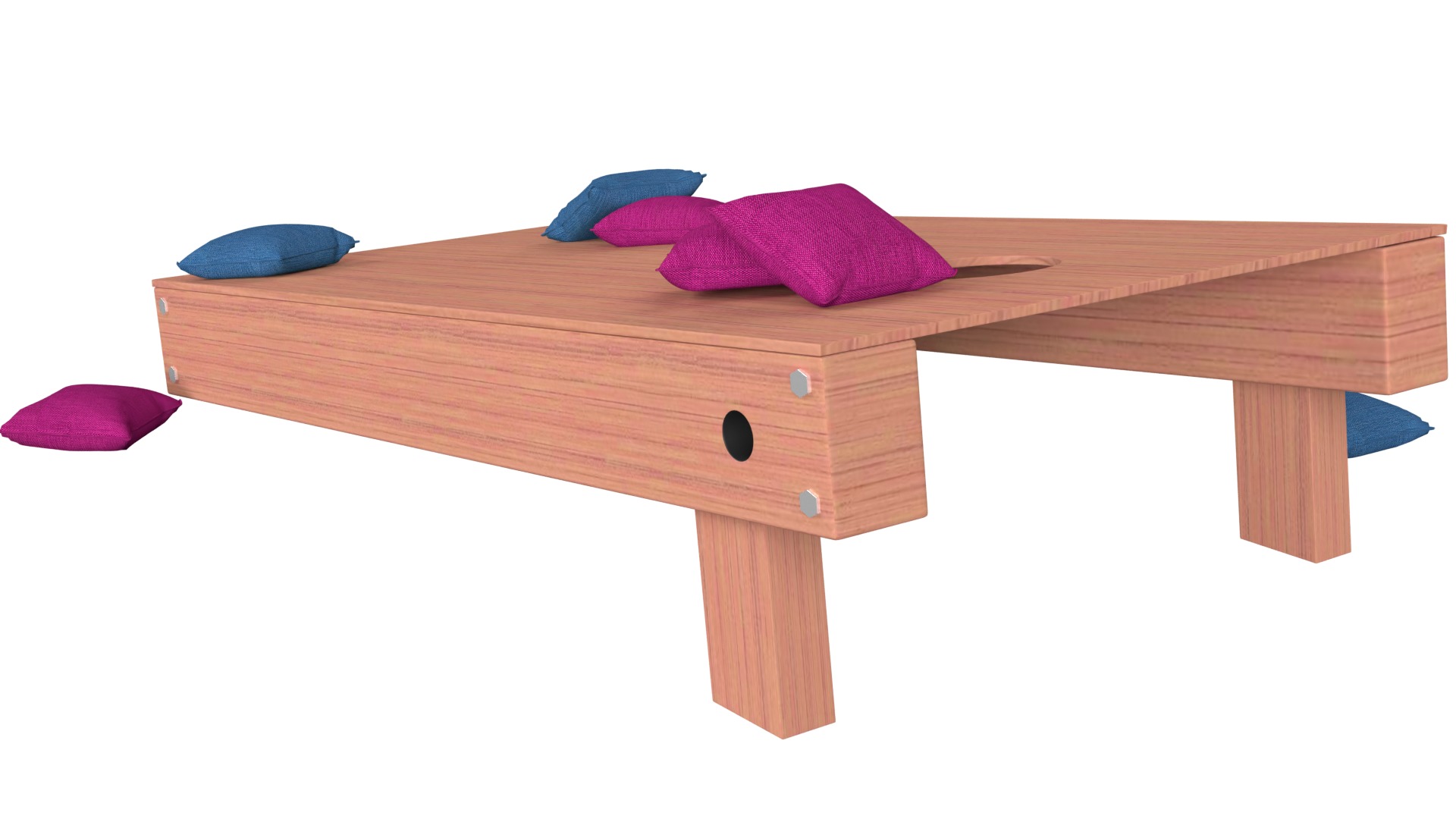 Cornhole Game Set Low-poly 3D model_15