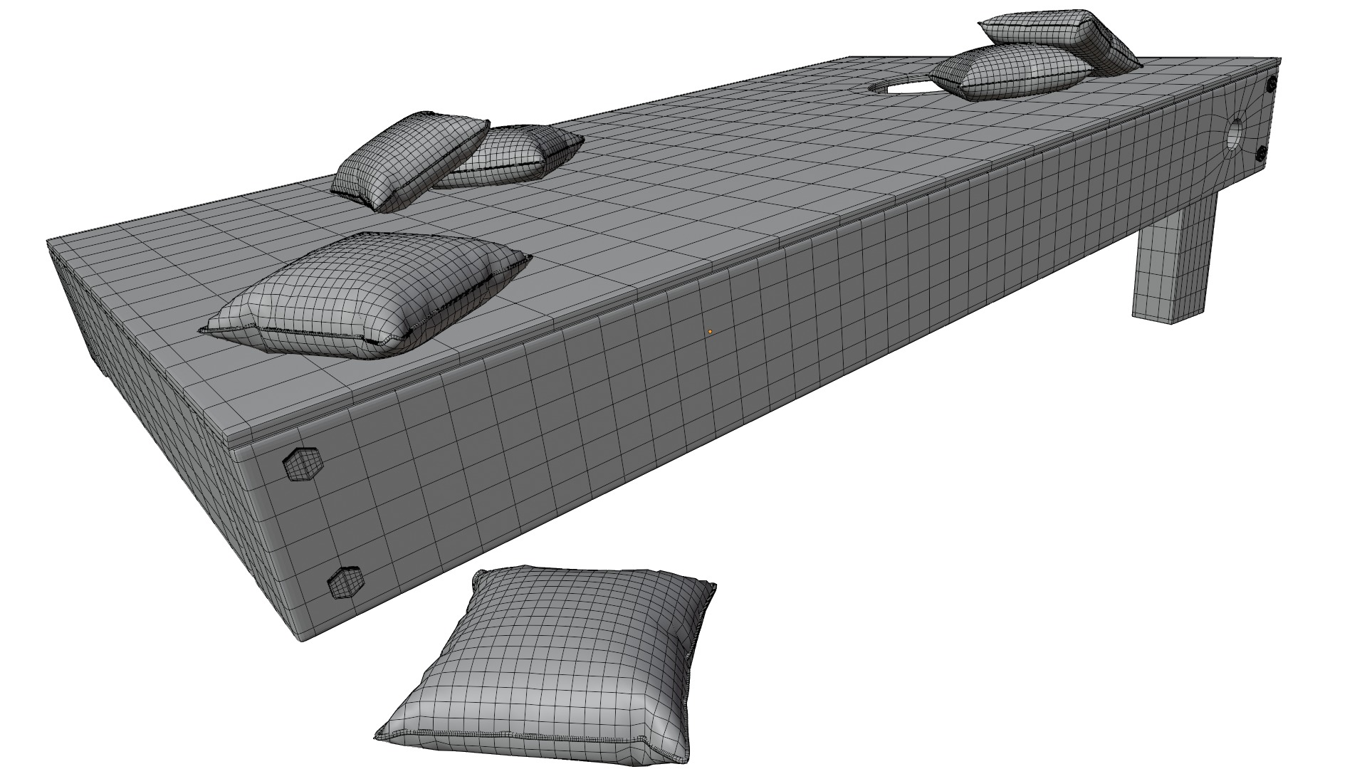 Cornhole Game Set Low-poly 3D model_7
