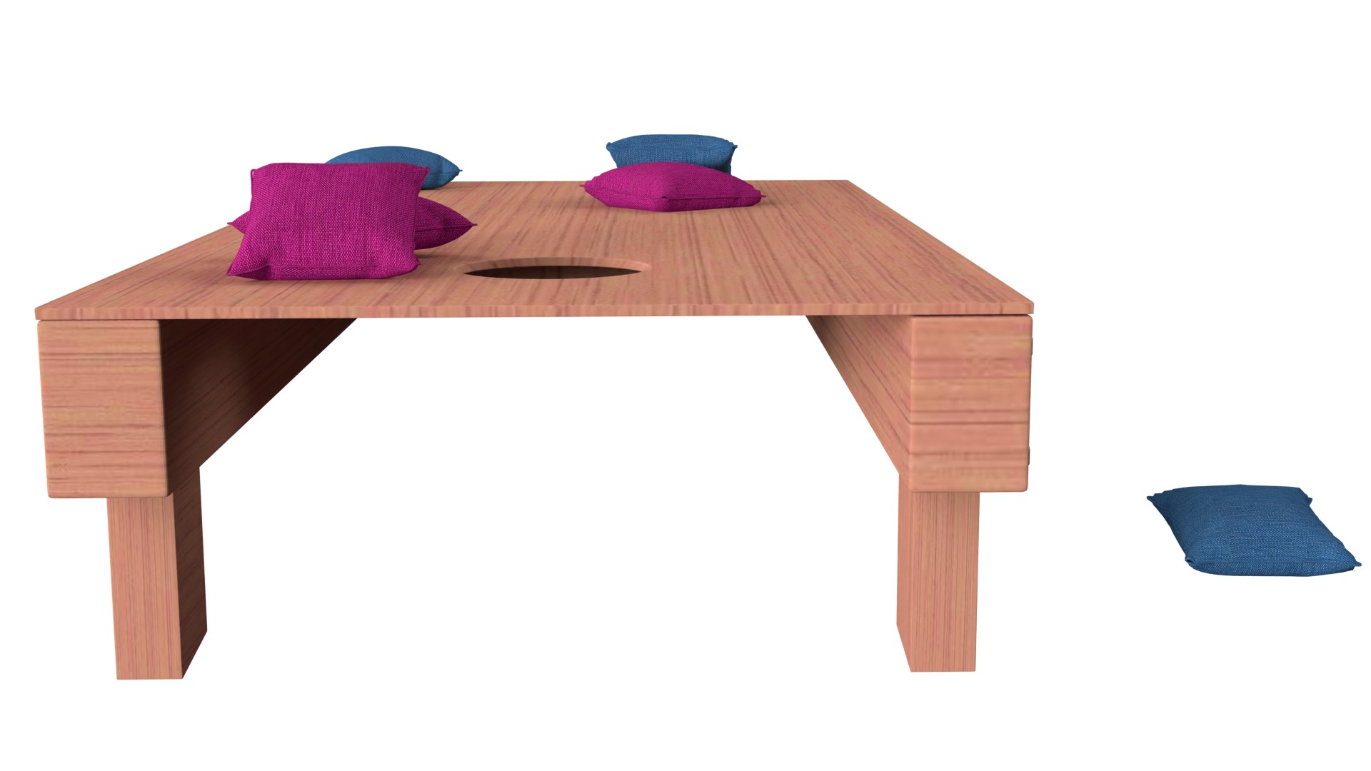 Cornhole Game Set Low-poly 3D model_1