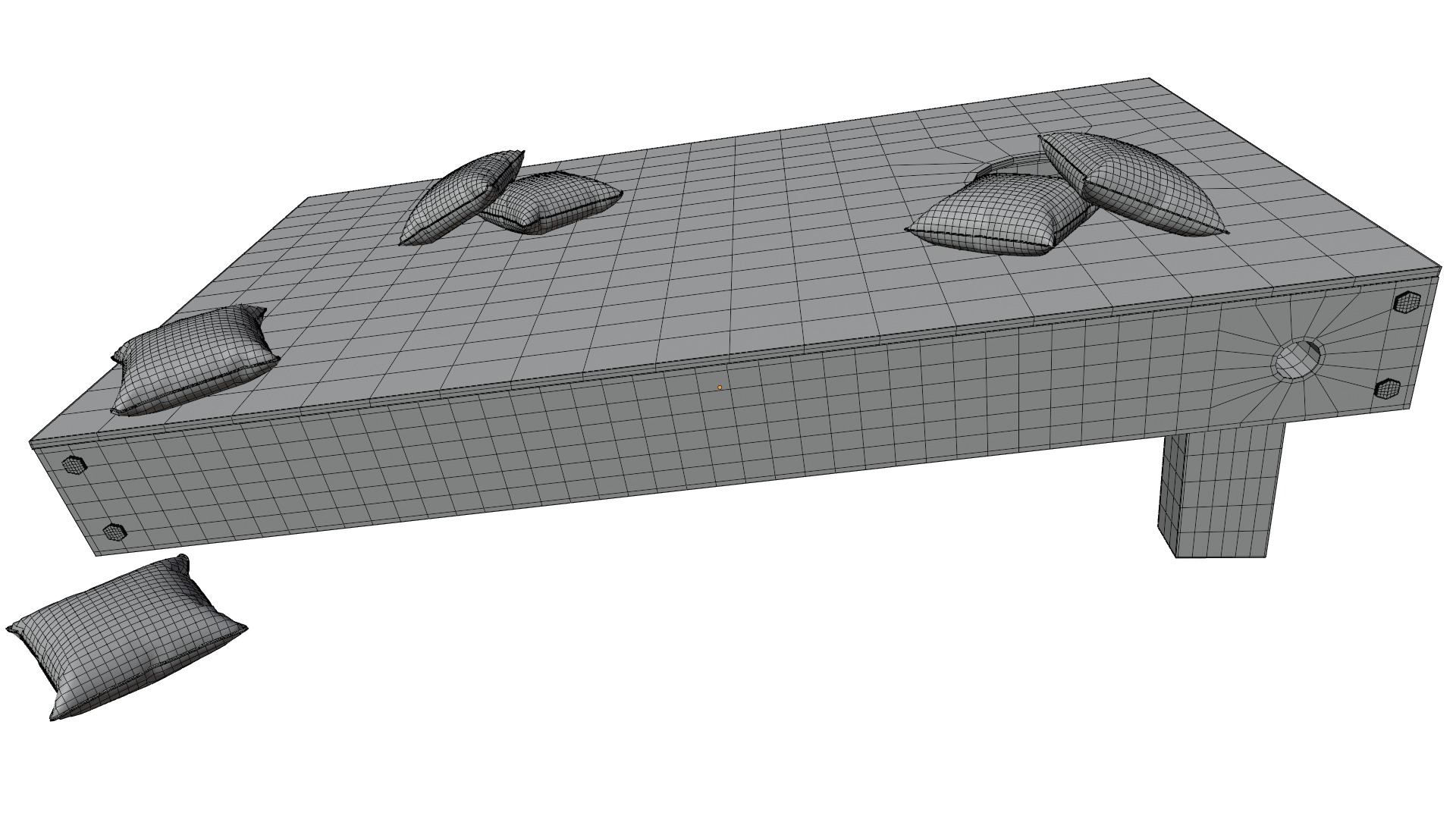 Cornhole Game Set Low-poly 3D model_10