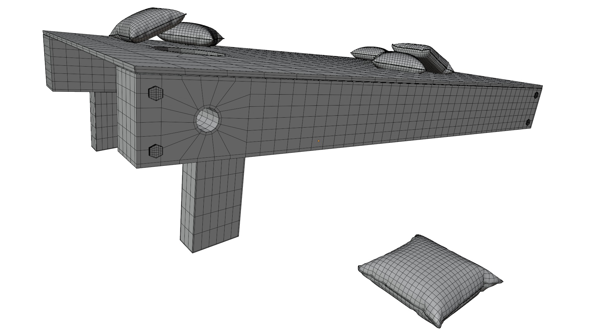 Cornhole Game Set Low-poly 3D model_13