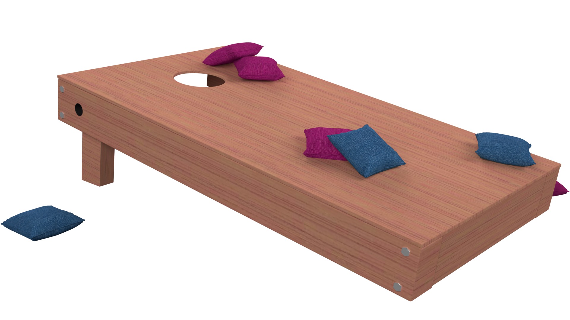 Cornhole Game Set Low-poly 3D model_2