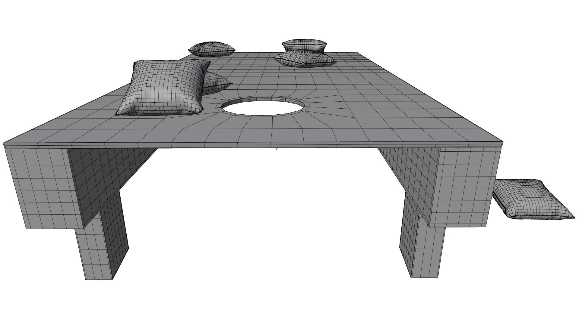 Cornhole Game Set Low-poly 3D model_12