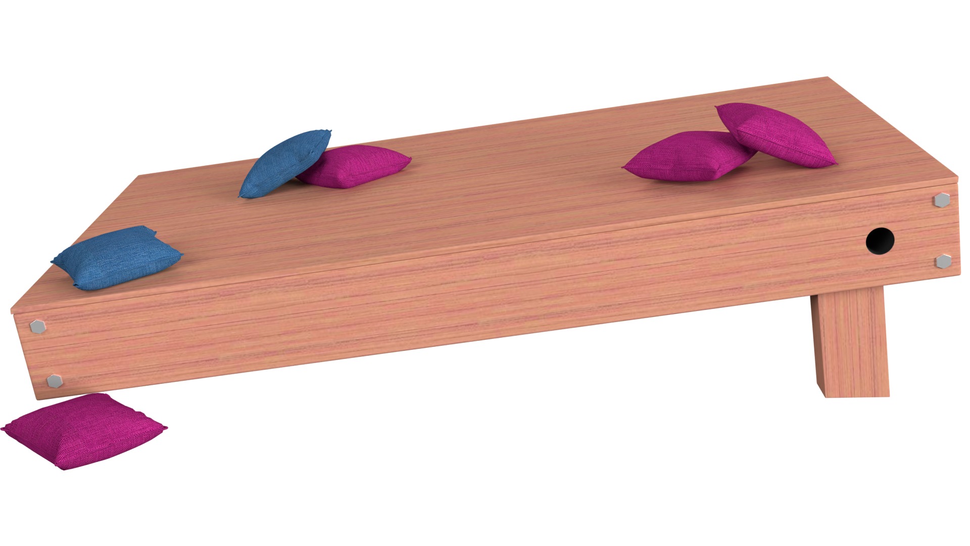 Cornhole Game Set Low-poly 3D model_17