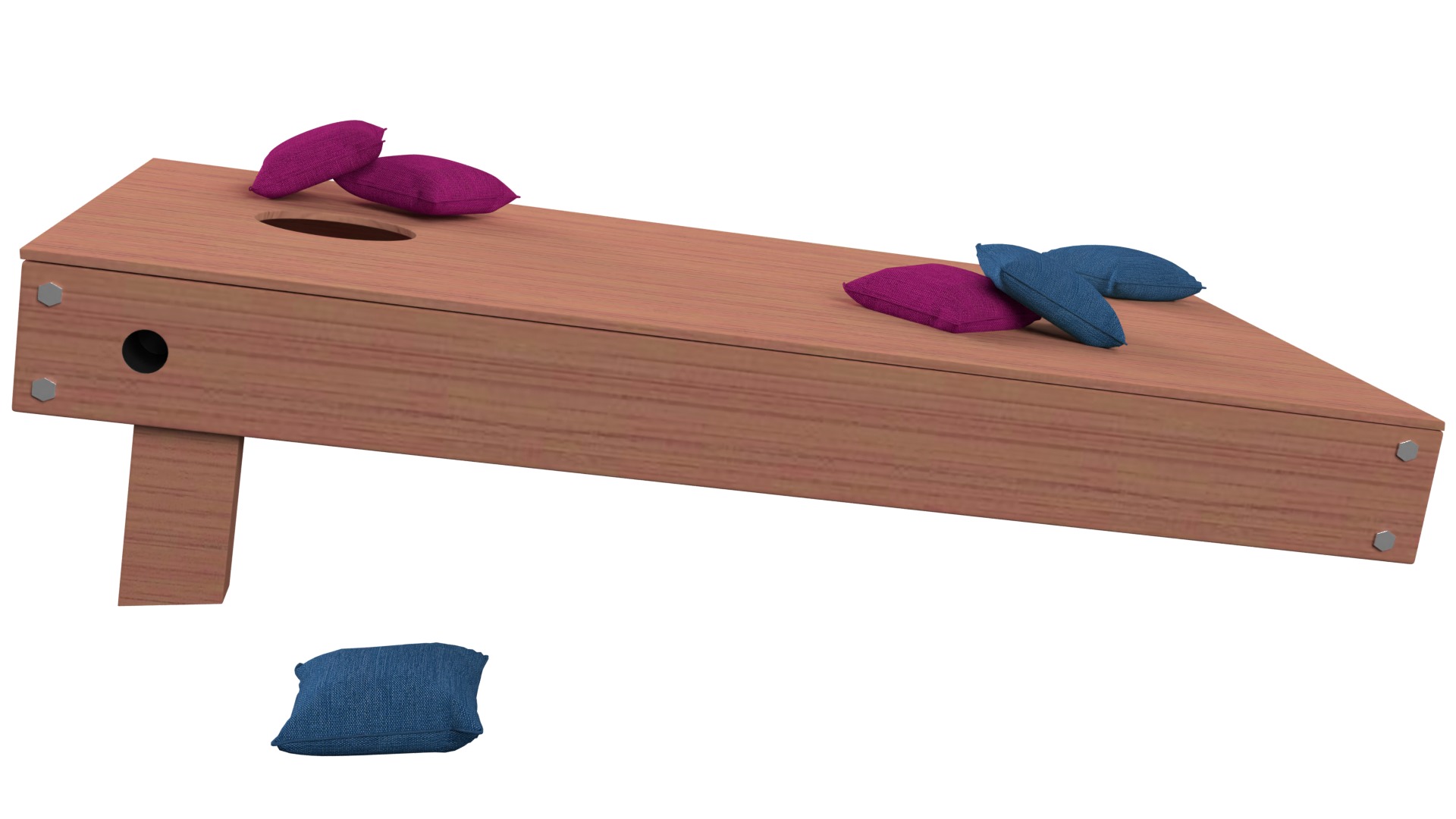 Cornhole Game Set Low-poly 3D model_4