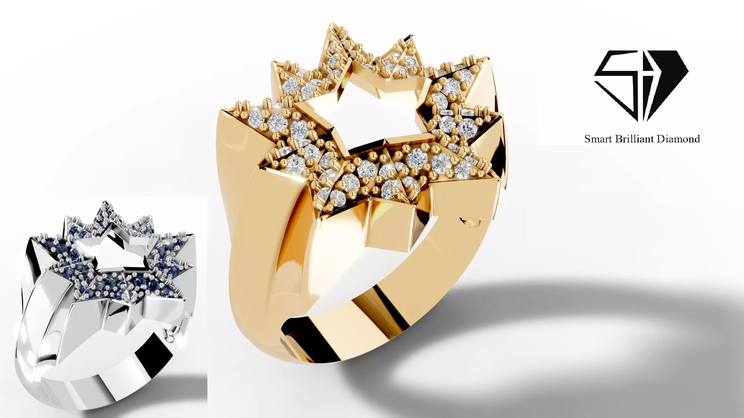 Stellar Nova Signet cad jewelry ring jr00032 Free 3D print model
