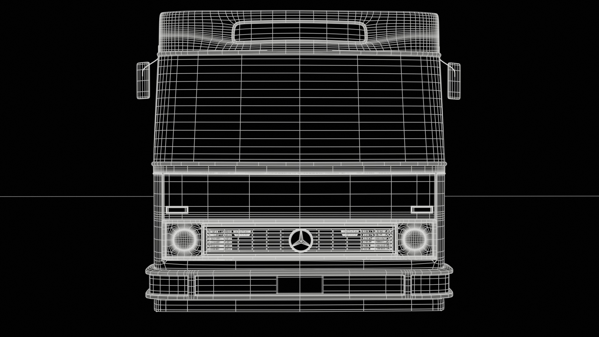 Classic Bus 1978 Low-poly 3D model_13